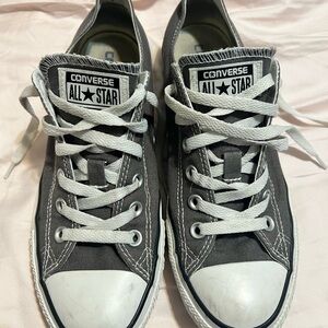 Converse All Star Low Top Sneakers - Gray & White